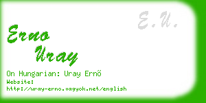 erno uray business card